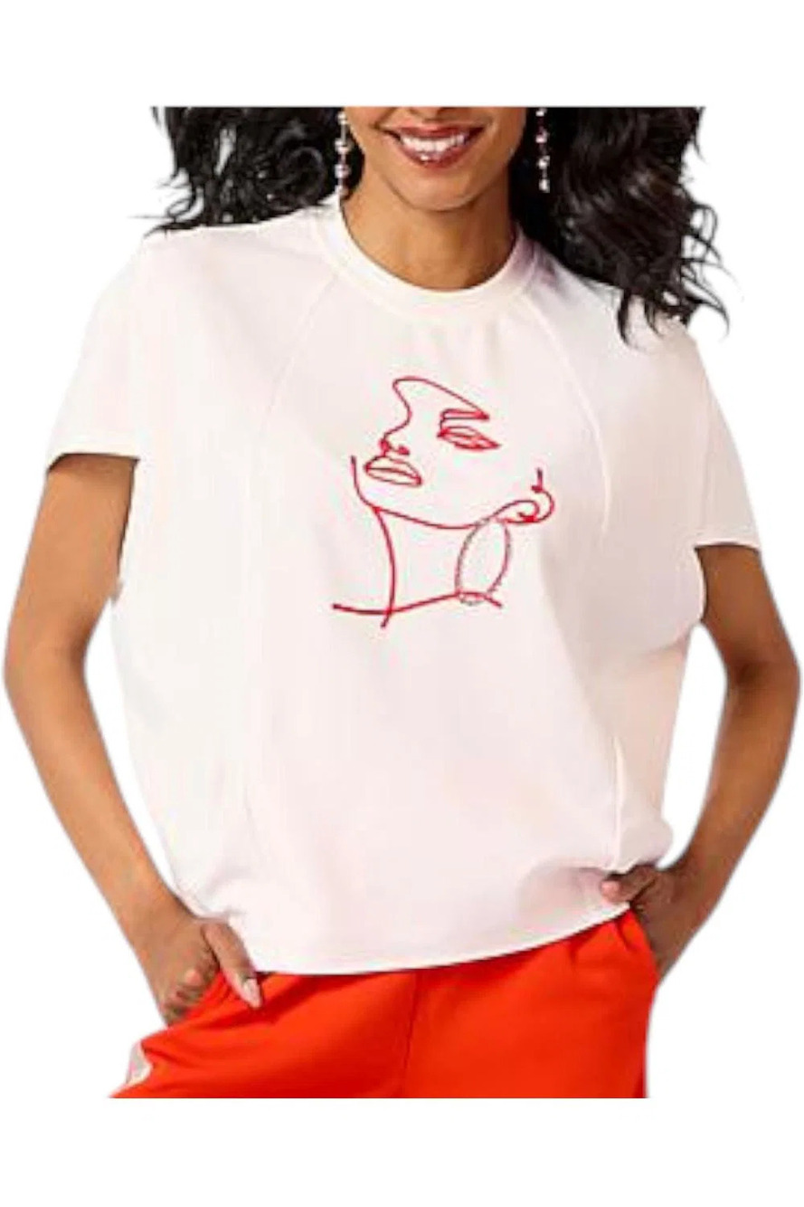 Vivica A. Fox Women's Collection Luxe Crepe Knit Top Vivid White - Regular